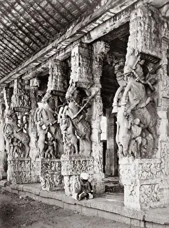 Horse carvings, Hindu Temple, India, c. 1880 s