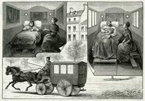 Ambulances Gallery: Horse-drawn ambulance used in Paris 1892