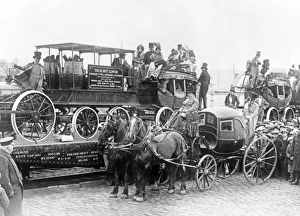 Images Dated 7th March 2017: Horse drawn carriage and train