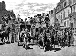Images Dated 20th November 2004: Horse-Drawn Carriages in Piccadilly, London, 1883