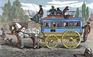 Cityscape Prints: Horse-drawn omnibus