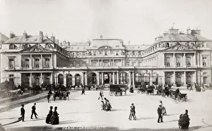 Terminal Prints: Horse drawn traffic Palais Royal Paris, France