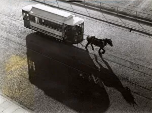 Horse-drawn Tram at Douglas, Isle of Man