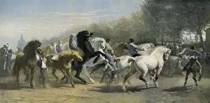 Celebrated Collection: The horse fair. From the celebrated painting by Rosa Bonheur