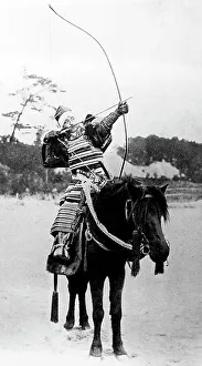 Archery Prints: Horse mounted archer, Japan, early 1900s