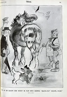 Vicar Prints: Horse painted with white stripes, by Blam