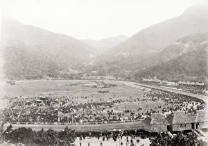 Environment Prints: Horse race meeting at Happy Valley racecourse, Hong Kong