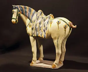 Art Sticos Prints: Horse small statue (618-907). Chinese art. Tang