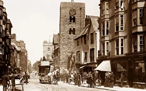 Cornmarket Prints: Horse tram, Cornmarket Street Oxford