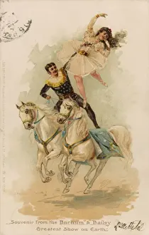 Barnum Prints: Horseback Acrobatics