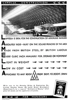 Hangars Prints: Horseley Bridge Aircraft Hangars Lamella 1931