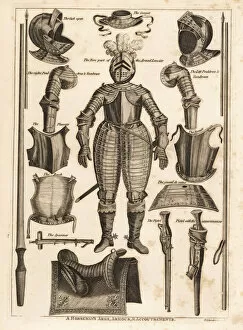 Accoutrements Collection: Horsemans arms, armour and accoutrements, 17th century