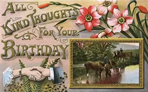 Birthdays Prints: Horses & Hands