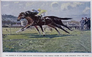 Competing Prints: Horses Neck-and-Neck