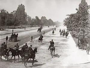 Boulogne Prints: Horses and riders, Bois du Boulogne, Paris, c. 1890