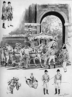 Images Dated 3rd November 2011: Horses in the Royal Mews, Coronation 1953
