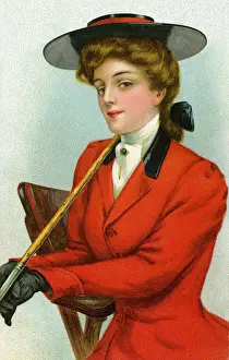 Horsewoman with a crop