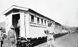 Images Dated 16th June 2016: Hospital carriage, Bura, Kenya, East Africa, WW1