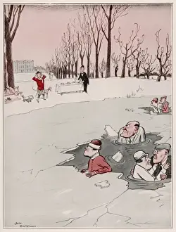 Pond Prints: The Hostess who Invited a few Friends to Skate in her Privat