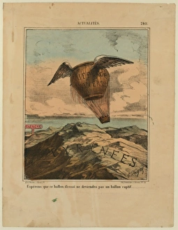 Universal Gallery: Hot air balloon labeled Suffrage Universel