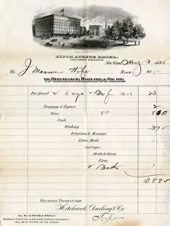 Madison Prints: Hotel bill, Fifth Avenue Hotel, New York, USA