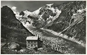Mont Prints: Hotel Bricolla and Mont Mine Glacier, Valais, Switzerland