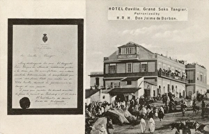 Images Dated 6th June 2017: Hotel Cavilla, Grand Square, Tangier, Morocco