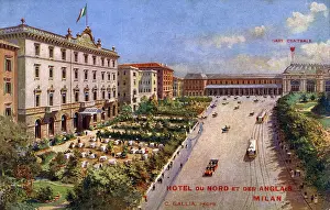 Gare Prints: Hotel des Nords et des Anglais, Milan, Italy