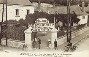Reparations Prints: Hotel des Sports - Vouvray, France - Restaurant and Garage
