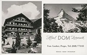 Cervin Prints: Hotel Dom, Zermatt, Valais Canton, Switzerland