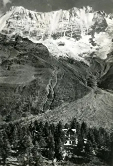 Valleys Prints: Hotel Fafleralp, Blattern, Switzerland - Breithorn