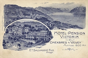 Images Dated 14th June 2011: Hotel-Pension Victoria - Chexbres sur Vevey, Switzerland