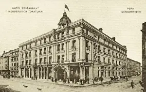 Istanbul Prints: Hotel Restaurant - Meguerditch Tokatlian - Pera, Istanbul