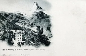 Cervin Prints: Hotel Riffelalp and Matterhorn (Mont Cervin), Switzerland