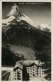 Zermatt Prints: Hotel Riffelalp and the Matterhorn, Zermatt, Switzerland