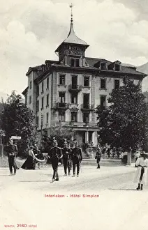 Interlaken Prints: Hotel Simplon, Interlaken, Berne, Switzerland