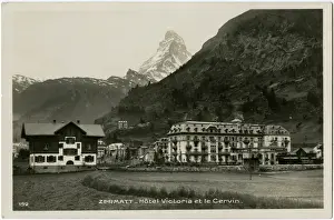 Cervin Prints: Hotel Victoria et le Cervin - Zermatt, Switzerland