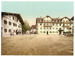 Oberammergau Prints: Hotel Wittelsbacherhof, Oberammergau, Upper Bavaria, Germany