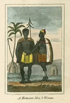 Hottentot Man and Woman, South Africa