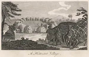 Hottentot Prints: Hottentot Village 1806