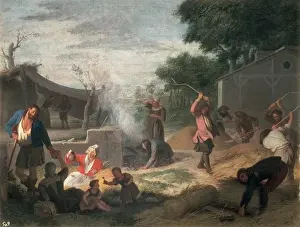 Growing Prints: HOUASSE, Michel-Ange (1680-1730). The Harvest. Baroque