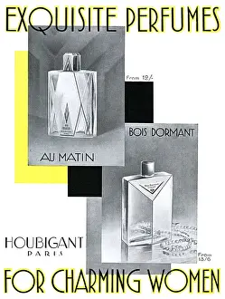 Matin Prints: Houbignant advertisement, 1929
