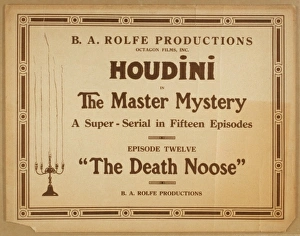 Houdini in The master mystery a super-serial in fifteen epis Houdini in The master mystery a super-serial in fifteen epis