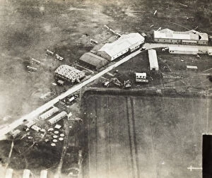 Air To Ground Gallery: Hounslow Airport Aerial-View of Hangars, Buildings and P?