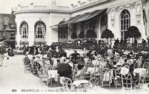 Images Dated 21st November 2013: The hour for tea on the terrrace of the Casino, Deauville