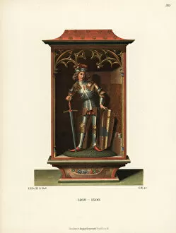 House altar with knight in armour, German, 15th century