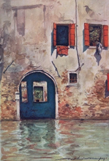 Menpes Gallery: The house with the blue door - Venice, Italy