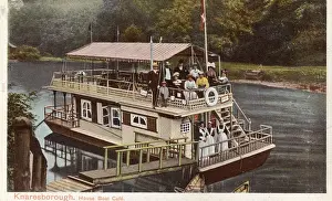 Knaresborough Prints: House Boat Cafe, Knaresborough