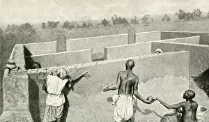 Nigerian Gallery: House building by hand, Nigeria, West Africa