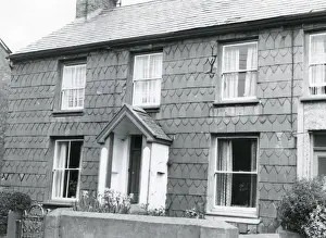 Fronted Prints: House with decorative slate tiling, North Wales